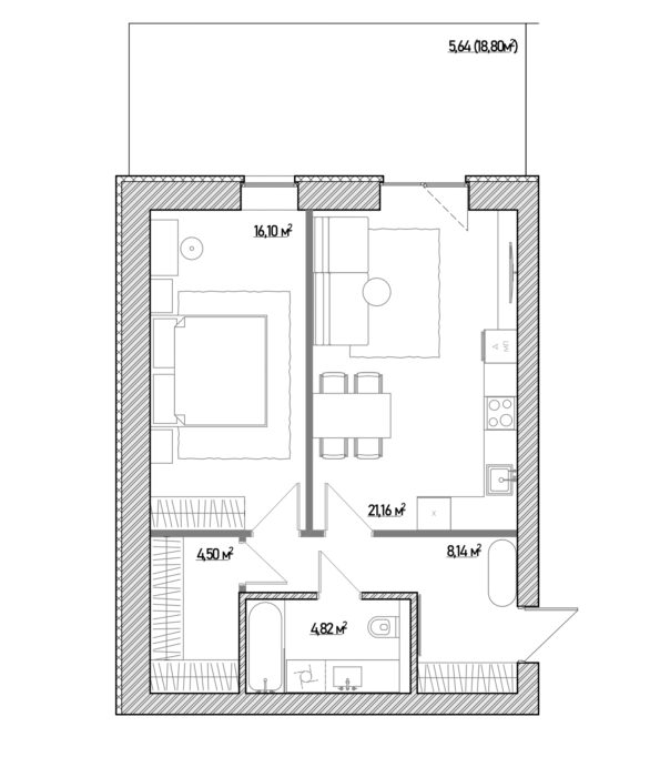 Типова кавартира 48 будинків 3 – 5